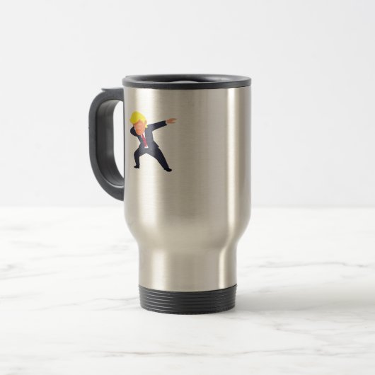 Funny Dabbing Design Classic Reisebecher (Vorderseite Links)