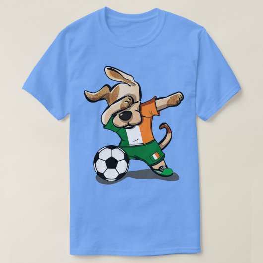 Funny Dabbing Dog Ireland Soccer Jersey Funny Iris T-Shirt (Design vorne)