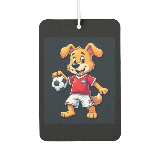 Funny Dabbing Dog Russland Fußball Jersey Russisch Autolufterfrischer (Vorderseite)