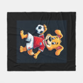 Funny Dabbing Dog Russland Fußball Jersey Russisch Fleecedecke (Vorderseite (Horizontal))