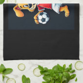 Funny Dabbing Dog Russland Fußball Jersey Russisch Geschirrtuch (Gefaltet)