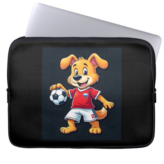 Funny Dabbing Dog Russland Fußball Jersey Russisch Laptopschutzhülle (Vorderseite)