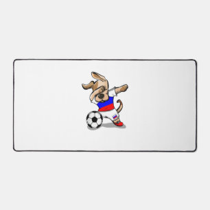 Funny Dabbing Dog Russland Fußball Jersey Russisch Schreibtischunterlage