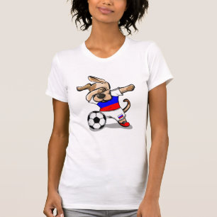 Funny Dabbing Dog Russland Fußball Jersey Russisch T-Shirt