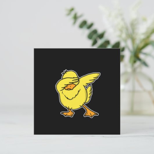 Funny Dabbing Duck Dab Aquatic Bird Lover Geschenk Einladung (Stehend Vorderseite)