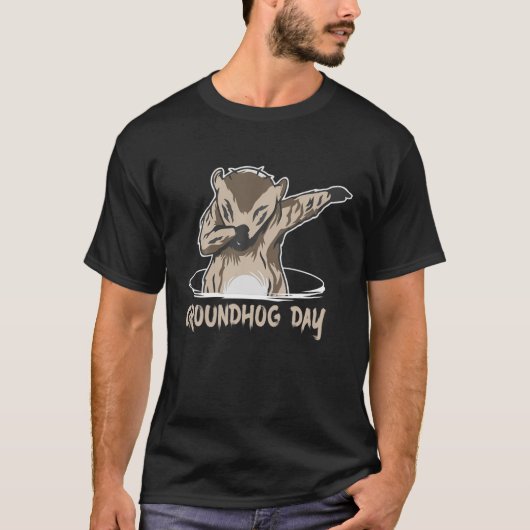 Funny Dabbing Groundhog Happy Groundhog Day Matchi T-Shirt (Vorderseite)