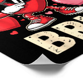 Funny Dabbing Heart 67 Bruh Six Seven Meme Valenti Poster (Ecke)