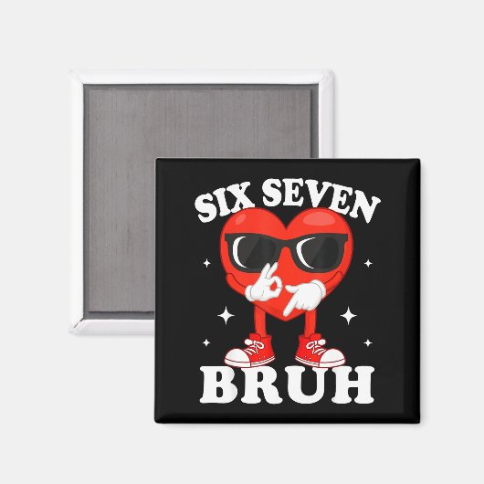Funny Dabbing Heart Bruh 67 Meme Valentine's Day  Magnet (Vorderseite/Rückseite)