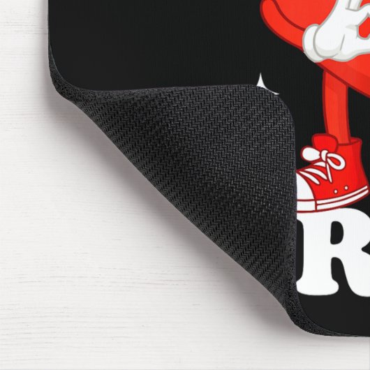 Funny Dabbing Heart Bruh 67 Meme Valentine's Day  Mousepad (Ecke)