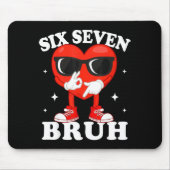 Funny Dabbing Heart Bruh 67 Meme Valentine's Day Mousepad (Vorne)