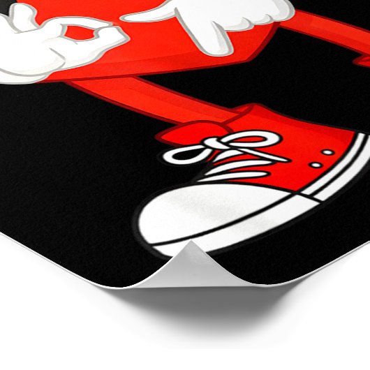 Funny Dabbing Heart Valentines Day 67 Six Seven Lo Poster (Ecke)