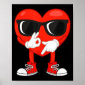 Funny Dabbing Heart Valentines Day 67 Six Seven Lo Poster (Vorne)