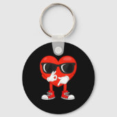 Funny Dabbing Heart Valentines Day 67 Six Seven Lo Schlüsselanhänger (Vorderseite)