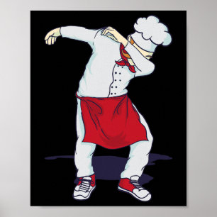 Funny Dabbing Hibachi Koch Niedlicher Leiter Koch  Poster