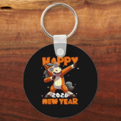 Funny Dabbing Horse Happy Lunar New Year 2026 Year Schlüsselanhänger (Vorderseite)