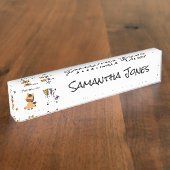 Funny Dabbing HR Einhorn Pferdepersonal Namensplakette (Seite)