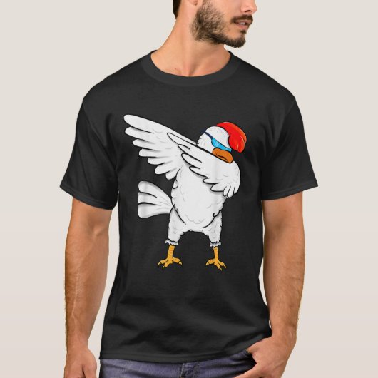 Funny Dabbing Huhn Lover Cool Dab Party Geschenk T T-Shirt (Vorderseite)