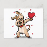 Funny Dabbing Hund Herz Valentine's Day Geschenkbo