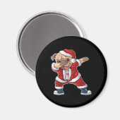 Funny Dabbing Hund Weihnachten Pajamas Geschenk fü Magnet (Vorderseite/Rückseite)
