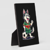 Funny Dabbing Husky Dog Kenya Football - Kenyan Fl Fotoplatte (Seite)