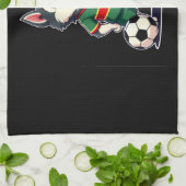 Funny Dabbing Husky Dog Kenya Football - Kenyan Fl Geschirrtuch (Gefaltet)