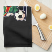 Funny Dabbing Husky Dog Kenya Football - Kenyan Fl Geschirrtuch (Viertel Falte)