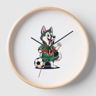 Funny Dabbing Husky Dog Kenya Football - Kenyan Fl Uhr