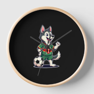 Funny Dabbing Husky Dog Kenya Football - Kenyan Fl Uhr