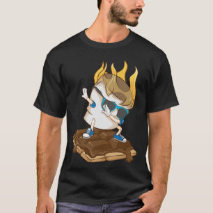 Funny Dabbing Marshmallow Smores Cooles Camping Da T-Shirt