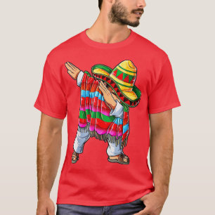 Funny Dabbing Mexican Poncho Cinco De Mayo Men Som T-Shirt