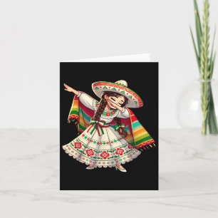 Funny Dabbing Mexican Poncho Sombrero Cinco De May Karte