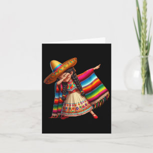 Funny Dabbing Mexican Poncho Sombrero Cinco De May Karte