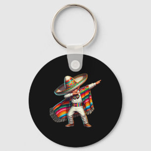 Funny Dabbing Mexican Poncho Sombrero Cinco De May Schlüsselanhänger