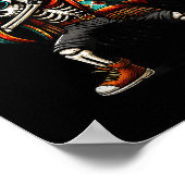 Funny Dabbing Mexican Skeleton Poncho Cinco De May Poster (Ecke)