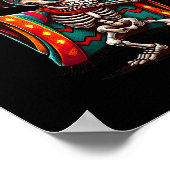 Funny Dabbing Mexican Skeleton Poncho Cinco De May Poster (Ecke)