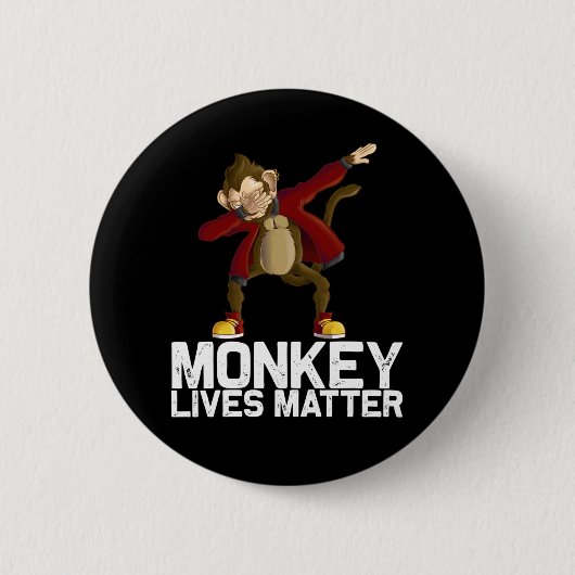 Funny Dabbing Monkey Button (Vorderseite)