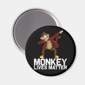 Funny Dabbing Monkey Magnet (Vorderseite/Rückseite)