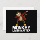 Funny Dabbing Monkey Postkarte (Vorne/Hinten)