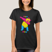 Funny Dabbing Pan Duh Panda Pansexual Pride Flag L T-Shirt (Vorderseite)