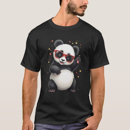 Funny Dabbing Panda - Cooles Animal Dance T-Shirt (Vorderseite)