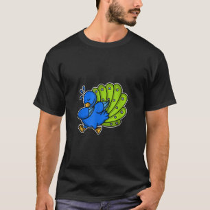 Funny Dabbing Peacock Dab Tanz Farbenfrohe Liebe T-Shirt