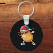 Funny Dabbing Potato Geschenk Coole Tanzspuden Ang Schlüsselanhänger (Vorderseite)