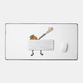 Funny Dabbing Pumpkin Head Baseball Geschenk Idee Schreibtischunterlage (Tastatur & Maus)