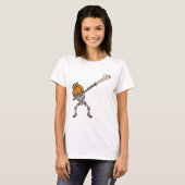 Funny Dabbing Pumpkin Head Baseball Gift Idea T-Shirt (Vorne ganz)