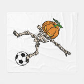 Funny Dabbing Pumpkin Head Soccer Geschenk Idee Fleecedecke (Vorderseite (Horizontal))