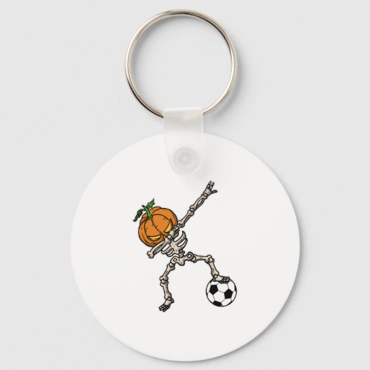 Funny Dabbing Pumpkin Head Soccer Geschenk Idee Schlüsselanhänger (Vorderseite)