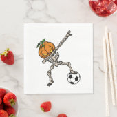 Funny Dabbing Pumpkin Head Soccer Geschenk Idee Serviette (Beispiel)