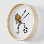 Funny Dabbing Pumpkin Head Soccer Geschenk Idee Uhr (Winkel)