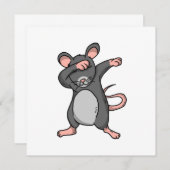 Funny Dabbing Rat Dab Dance Mouse Lover Geschenk Einladung (Vorne/Hinten)
