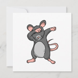 Funny Dabbing Rat Dab Dance Mouse Lover Geschenk Einladung